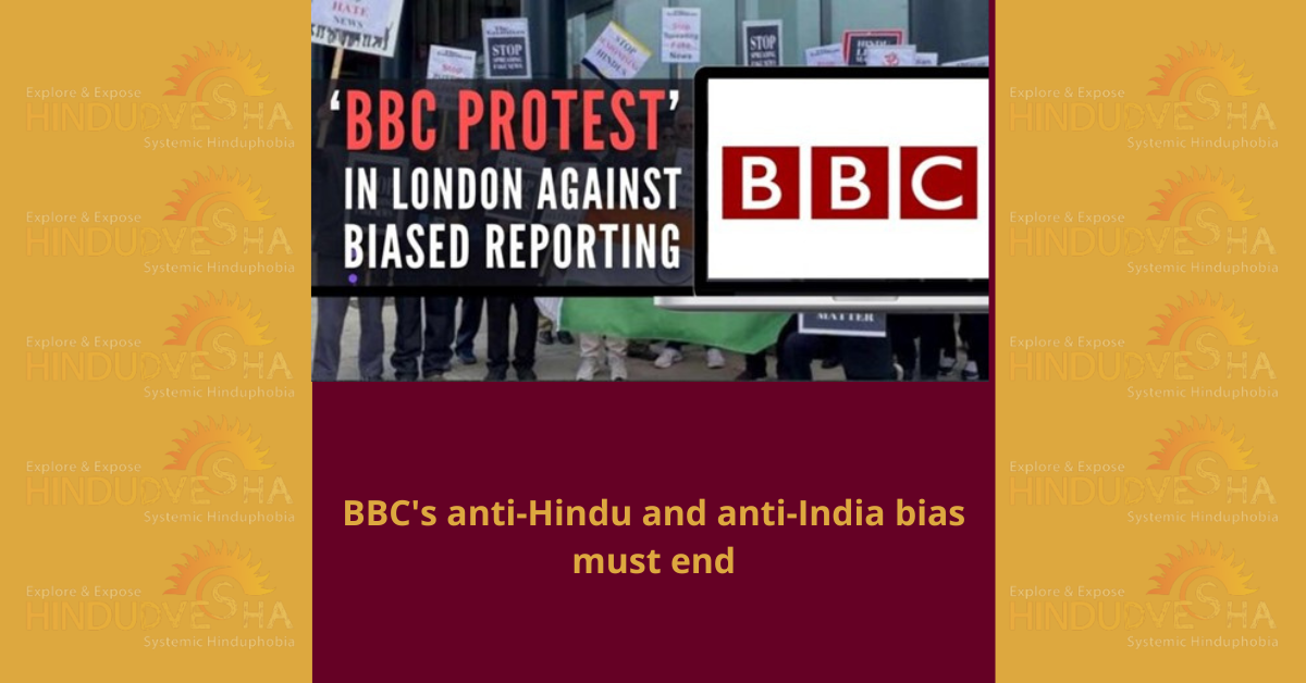 British Hindus Hold Massive Protest Against BBC’s Biased Reporting