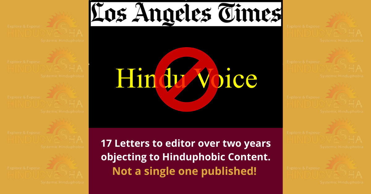 LA Time: Part of the Hinduphobic Cabal