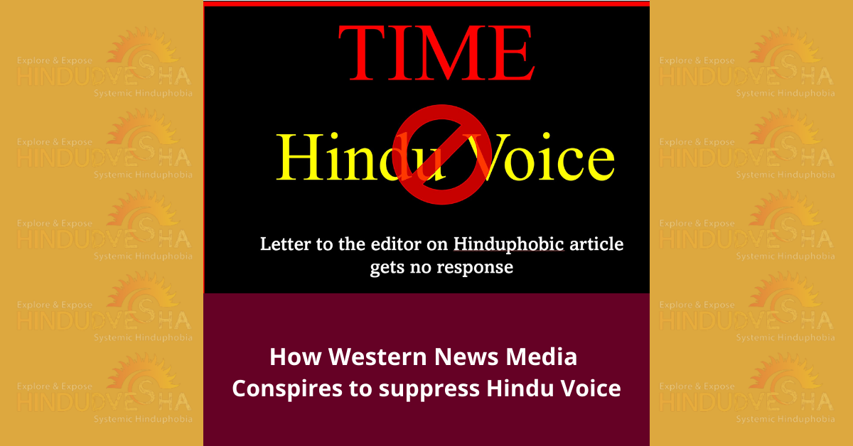 Time Magazine: How News Media Suppress Hindu Voice